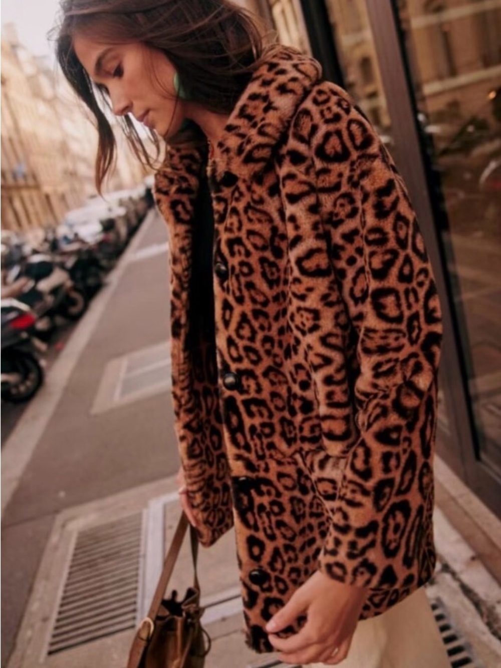 ISO (NOT for sale) Sézane Isae Coat in Leopard Print - size 40 or 42